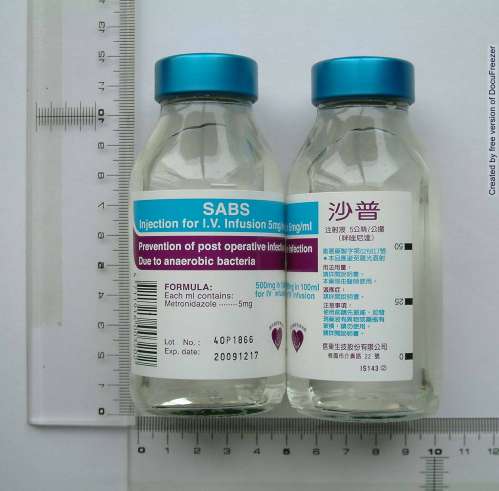 SABS INJECTION FOR IV INFUSION 5MG/ML 沙普注射液５公絲/公撮（咪唑尼達）