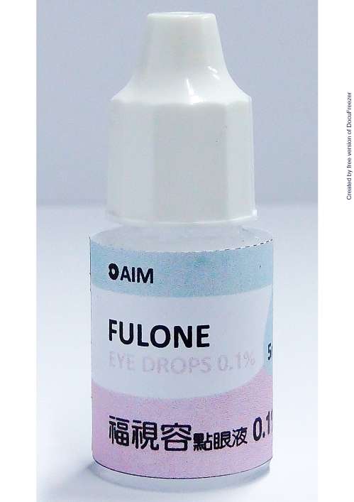 FULONE 0.1% EYE DROPS (FLUOROMETHOLONE) 福視容0.1%點眼液