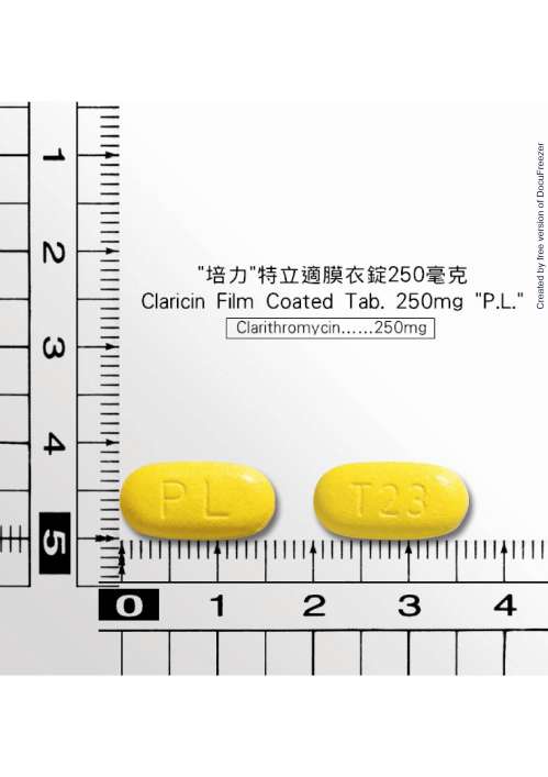 CLARICIN F.C. TABLETS 250MG "P.L." "培力" 特立適膜衣錠２５０毫克　　　　　　　　　　　　　　　