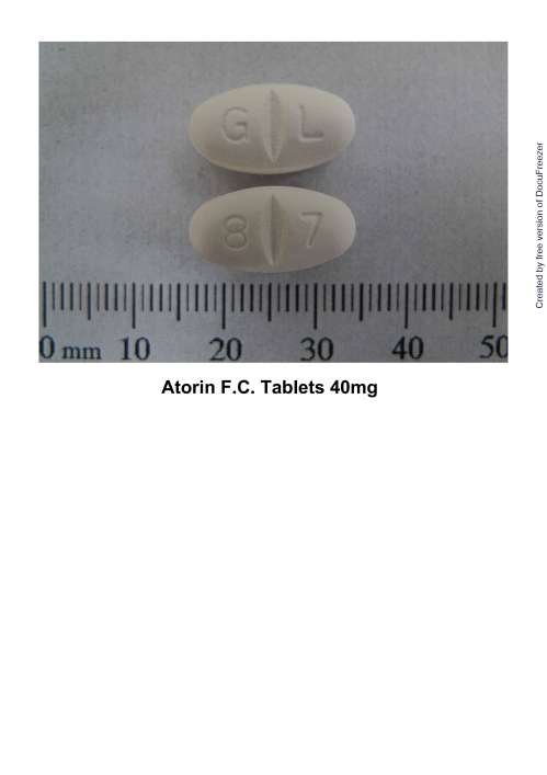 Atorin F.C. Tablets 40mg 降脂妥膜衣錠40毫克