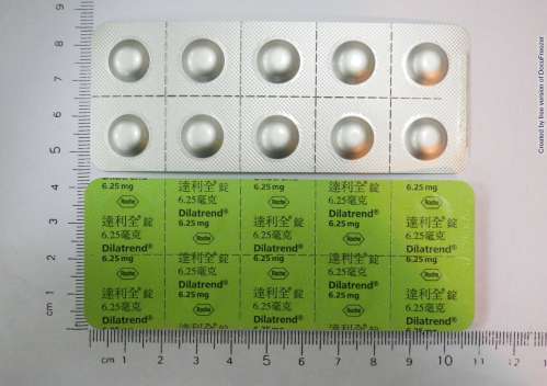 DILATREND TABLETS 6.25 MG 達利全錠6.25毫克