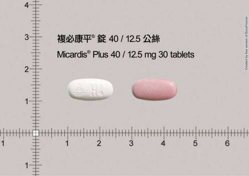 MICARDIS PLUS TABLETS 40/12.5MG 複必康平錠 40/12.5 毫克