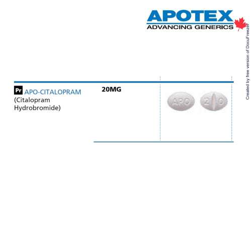 Apo-Citalopram Tablets 20mg 安保喜樂膜衣錠20毫克