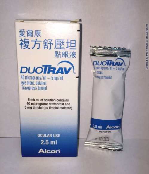 DUOTRAV eye drops, solution 複方舒壓坦點眼液