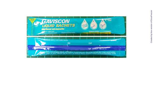 Gaviscon liquid sachets, Oral suspension 嘉胃斯康懸液 (袋裝)