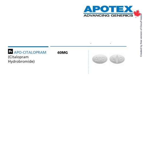 Apo-Citalopram Tablets 40mg 安保喜樂膜衣錠40毫克"艾托比克廠"