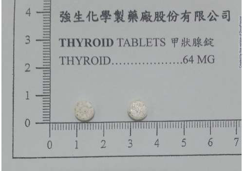 THYROID TABLETS 64MG "JOHNSON" "強生"甲狀腺錠64毫克