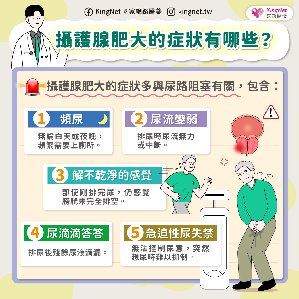 攝護腺肥大的症狀有哪些？